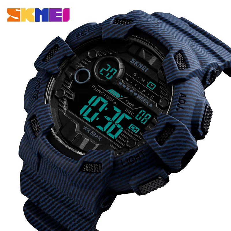 Часы SKMEI G Style мужские Роскошные брендовые кварцевые светодиодные спортивные