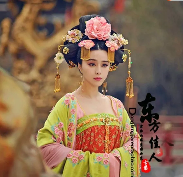 ТВ игра Legend of China Empress Wu Ze Tian дизайн с аппликацией высокая талия костюм Тан