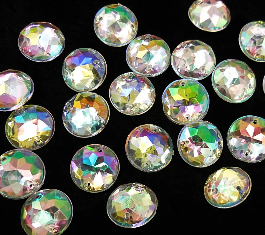 50 шт. кристально чистым звучанием обеспечивает AB цвета акриловые пришить стразы
