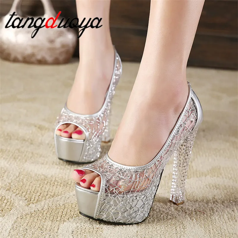 Пикантные женские туфли лодочки со стразами на каблуке Модные смешанных цветов с