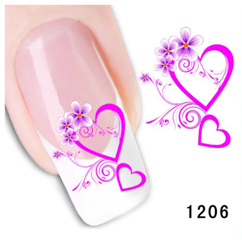 Bittb 7 шт милые животные ногтей водная переводная наклейка цветной дизайн этикеты