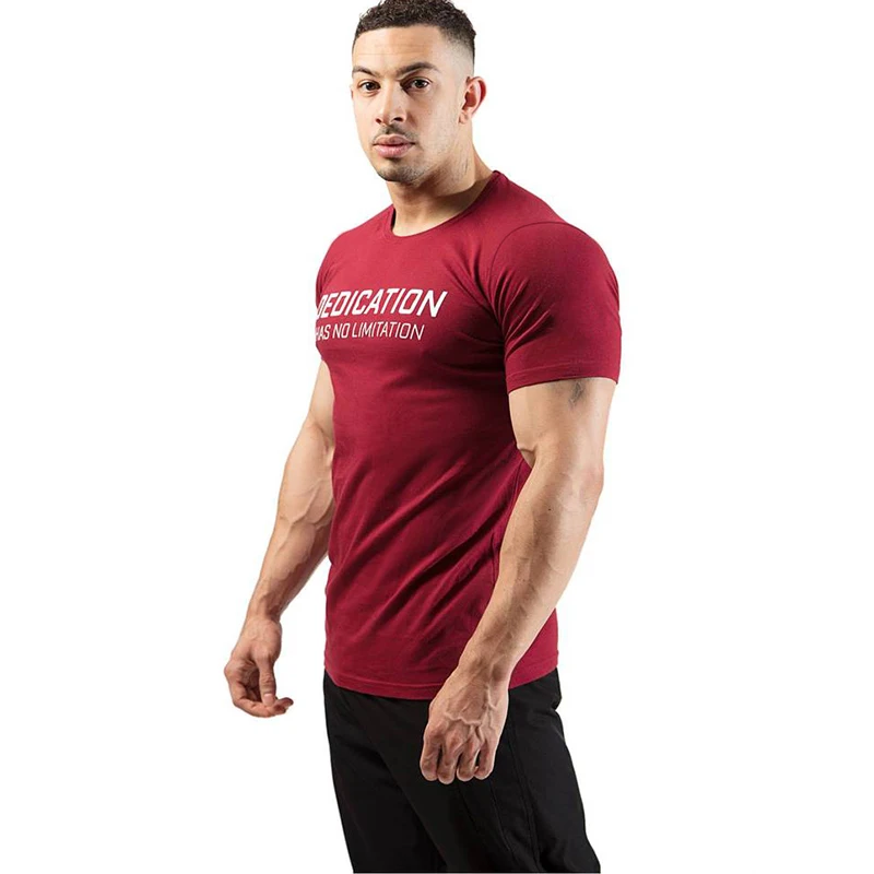 2019 Летняя мужская футболка Muscleguys для бодибилдинга дышащие эластичные Майки