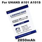 LOSONCOER 2850mAh A101 батарея мобильного телефона для UHANS A101 A101S батареи