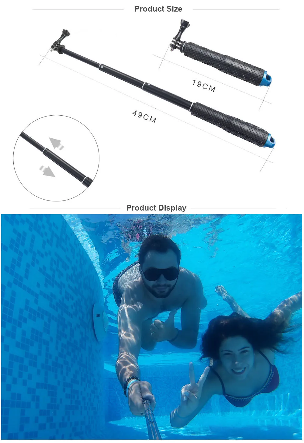 Peeynnt для Gopro hero 7 6 Аксессуары монопод для Gopro hero 5 4 3 2 для SJCAM большая сумка для хранения для Yi 4 k eken H9 SJ4000
