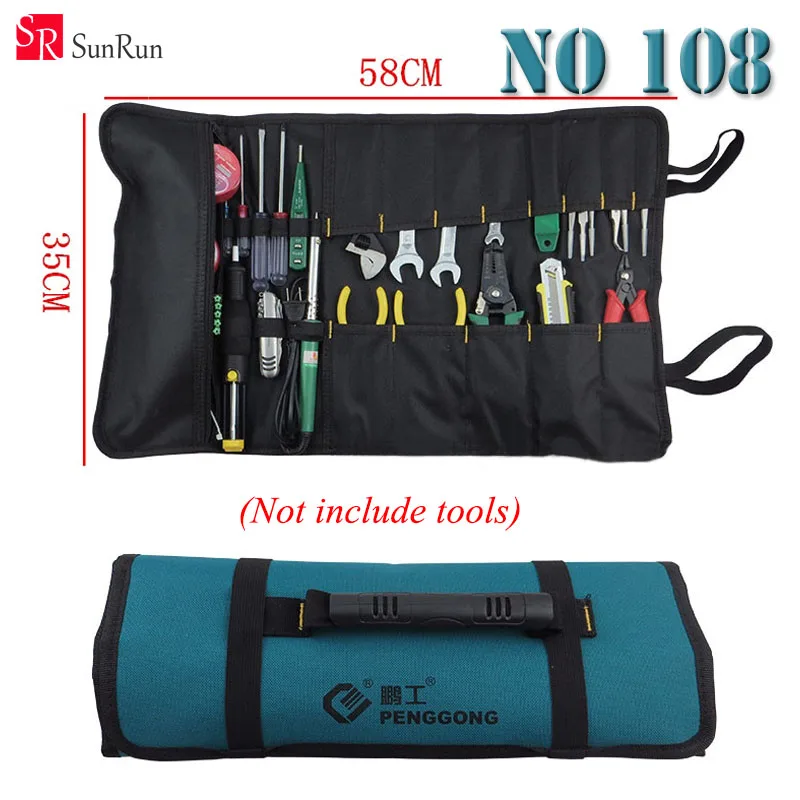 108 рулон рулона долота из ткани Оксфорд для ремонта инструментов сумка переноски