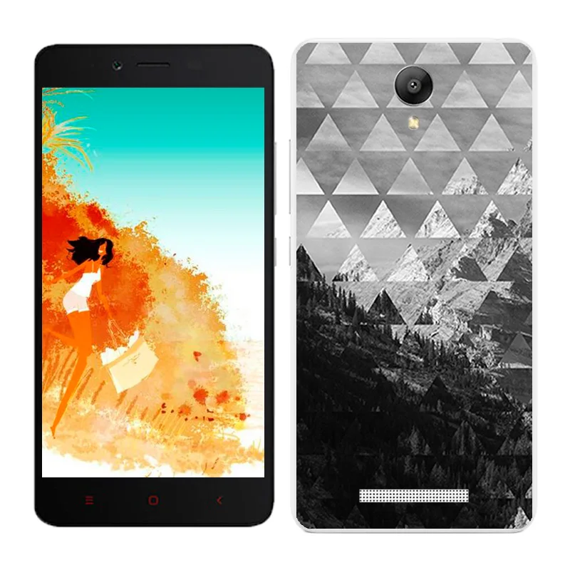 01 Чехлы для Xiaomi Redmi Note 2, Мягкая силиконовая задняя крышка для телефона Redmi Note2, раскрашенная Черная оболочка для Hongmi Note2 - Цвет: 01