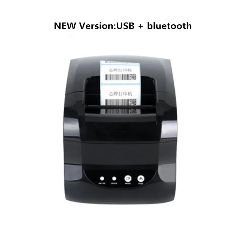 USB and Bluetooth X365 штрих-код этикетки термопринтер одежда тег цена QR код наклейка этикетка принтер чековый этикетка мини принтер USB buetooth - Цвет: USB and Bluetooth