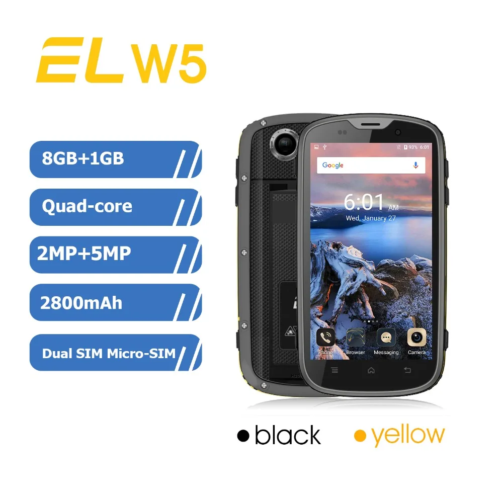 E & L W5 мобильный телефон Android оригинальные телефоны водонепроницаемый