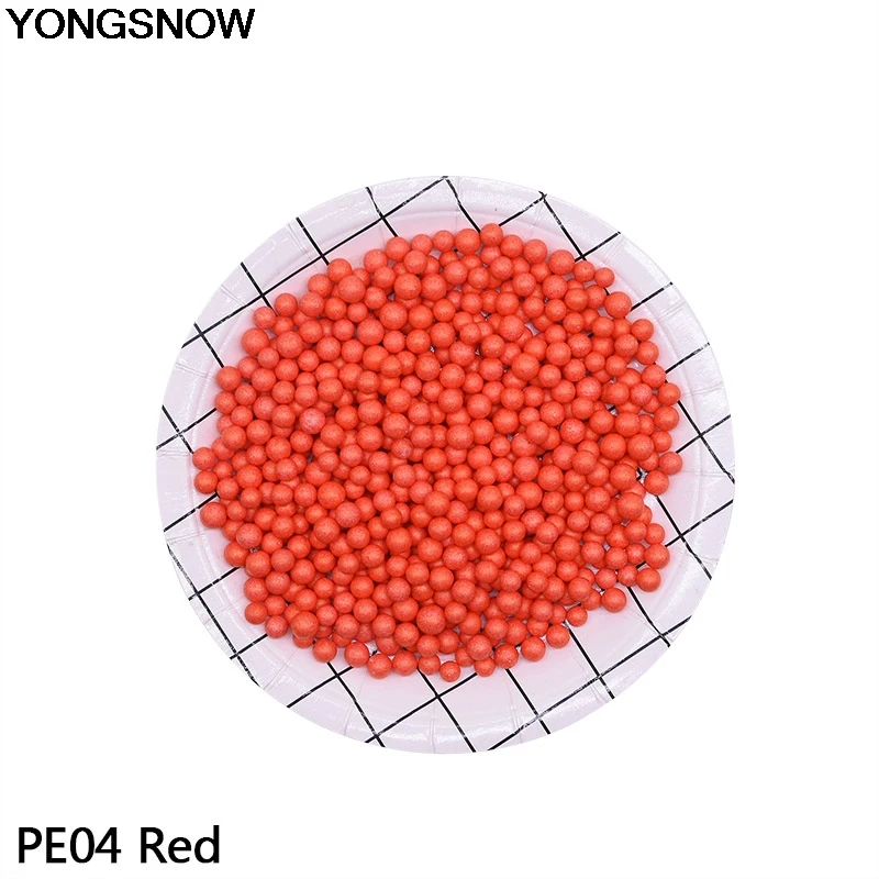 PE04 RED По 8 мм 1/2/5 бутылок разноцветный пенополистирол пены мяч бусины для рукоделия наполнитель для подушки/диван/воздушный шар/игрушка/Подарочная коробка вечерние Декор - Цвет: PE04 RED
