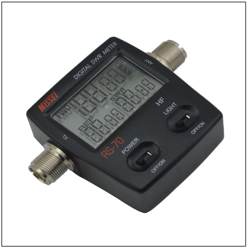 NISSEI RS 70 RS70 цифровой SWR/Измеритель Мощности HF 1 6 60 МГц 200 Вт м разъем SWR измеритель
