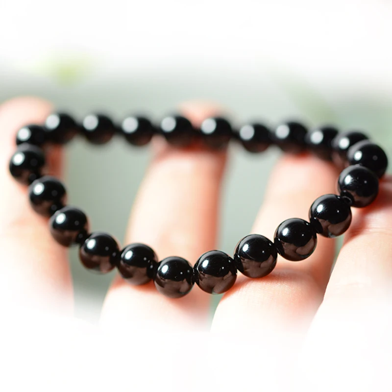 Браслеты ручной работы из черного оникса и агата черный браслет натурального