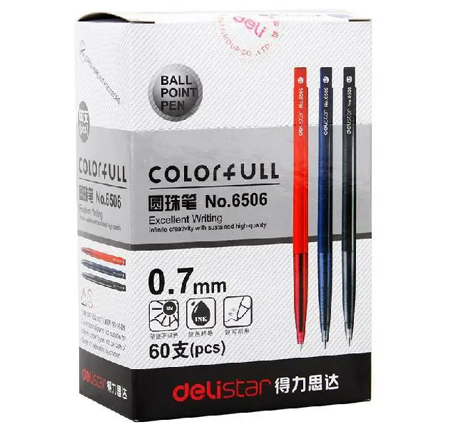 new#6506 60pcs/lot 0.7mm ballpoint pens promotional office &amp school stationery | Канцтовары для офиса и дома