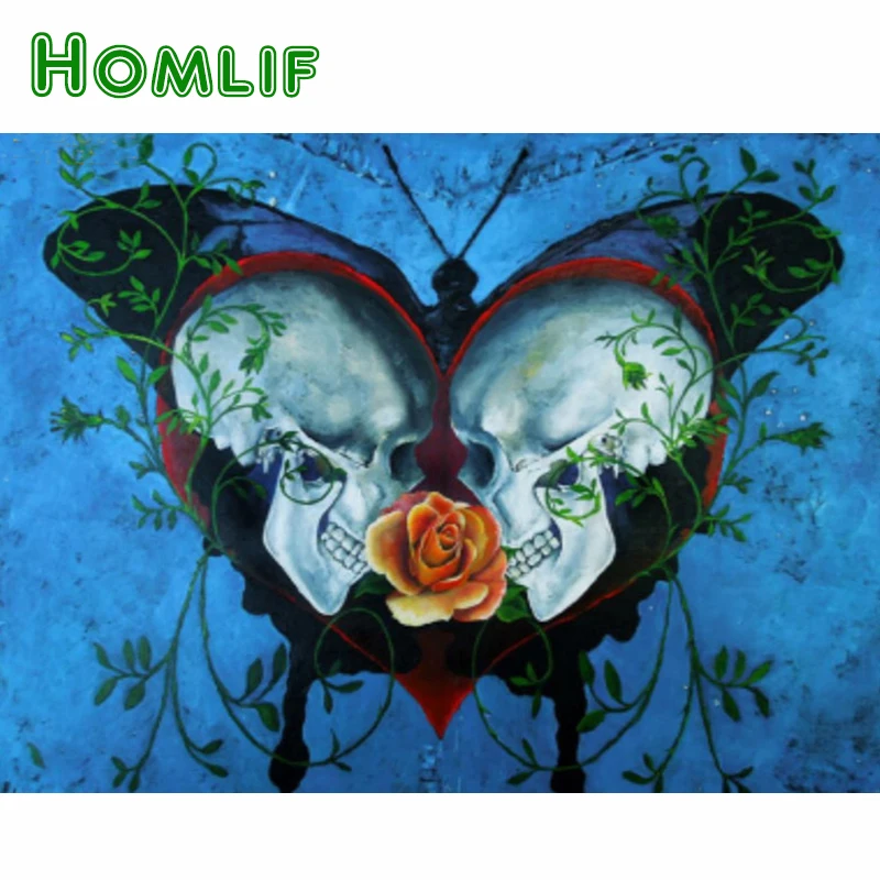 Алмазная живопись HOMLIF с черепом квадратная круглая мозаика полная вышивка