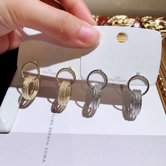 

Bohemian Gold Silver Color Circle Earrings For Women Ladies Girls Fashion Jewelry Bijoux Geometric Stud Earring