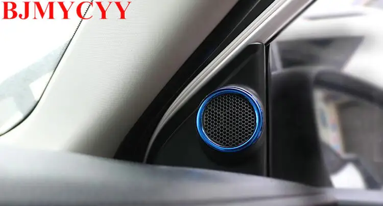 BJMYCYY 2 шт. DIY Автомобильный Стайлинг из нержавеющей стали твитер динамик декоративная крышка чехол наклейки для TOYOTA Corolla Altis