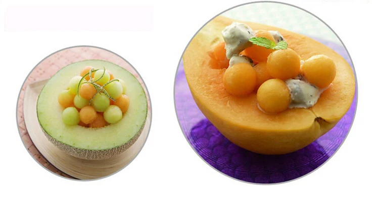 High Quality Stainless Steel Ice Cream Spoon Watermelon Spoons Fruit Carving Knife Melon Baller Practical Kitchen Accessories