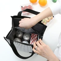 portable lunch bag large capacity insulated bags women hand food delivery case waterproof ice pack