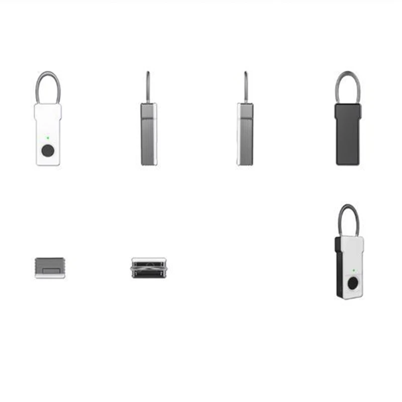 Smart Keyless замок отпечатков пальцев Usb Перезаряжаемый Ip65 Водонепроницаемый Противоугонный замок безопасности дверь Багаж Замок для чемодана - Цвет: Black