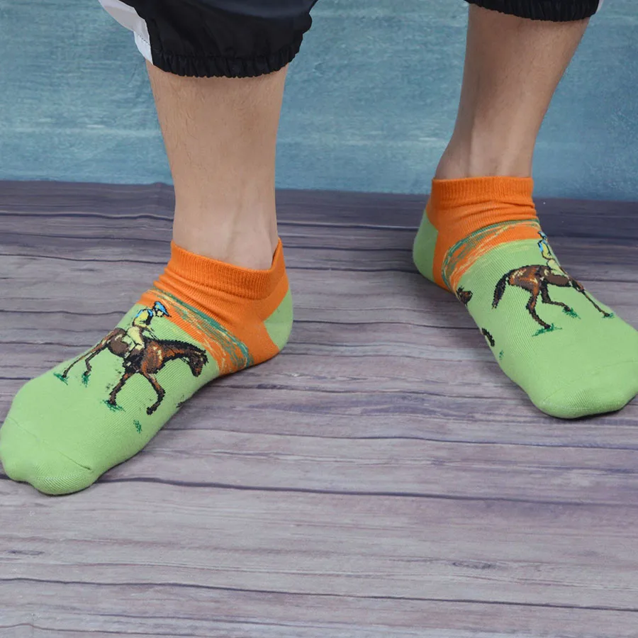 Носки женские х/б с принтом Ван Гога летние|Носки| |