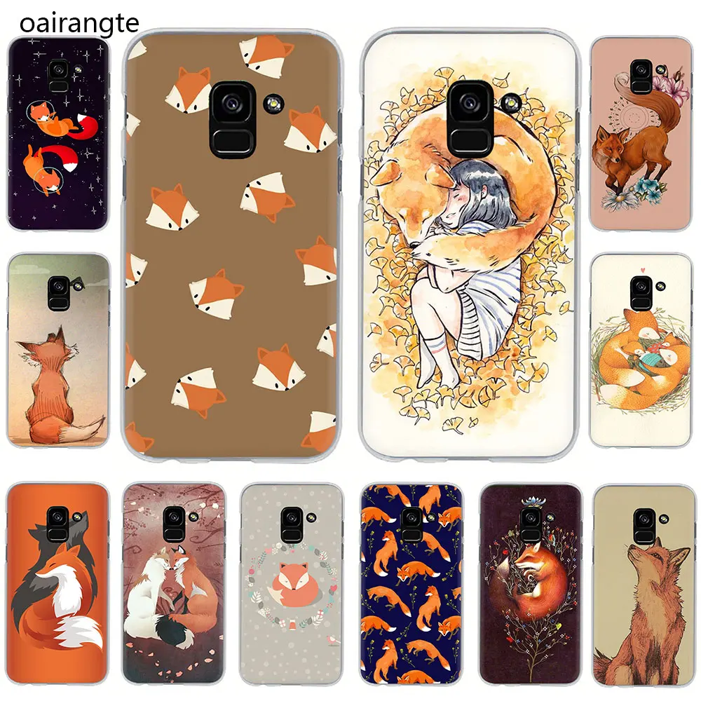 Fox Animal Hard phone cover case for Samsung Galaxy A3 5 A6 7 8 9 A10 30 40 50 70