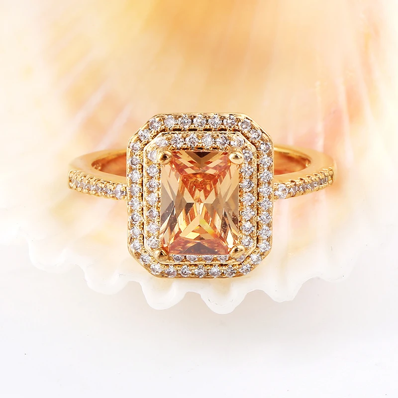 Женское свадебное кольцо с кубическим цирконием GULICX классическое обручальное