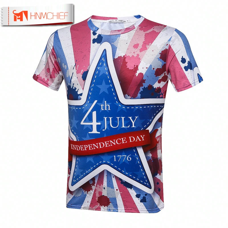 Мужская футболка-свитер с американским флагом 4 июля | одежда