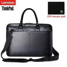 Lenovo ThinkPad Laptop Bag Leather Shoulder Bags Men and Women Handbag Briefcase T300 For 15.6 inch and Below Notebook Laptop