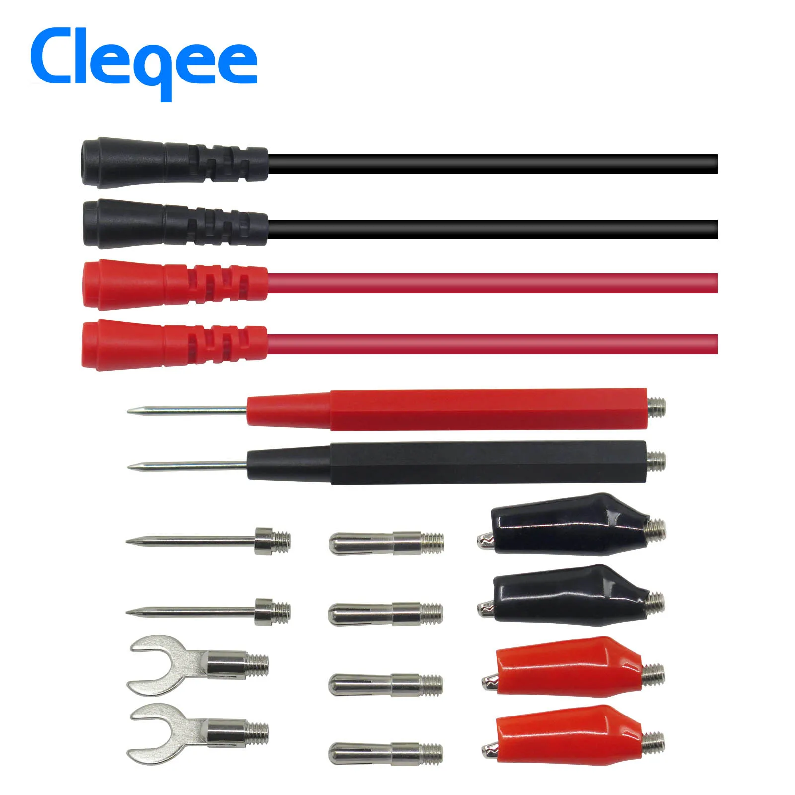 P1500 Cleqee P1500 набор тестовых проводов Сменные Тестовые провода зонды для цифрового мультиметра Тестовые провода зажимы типа крокодил u-зонд - Цвет: P1500
