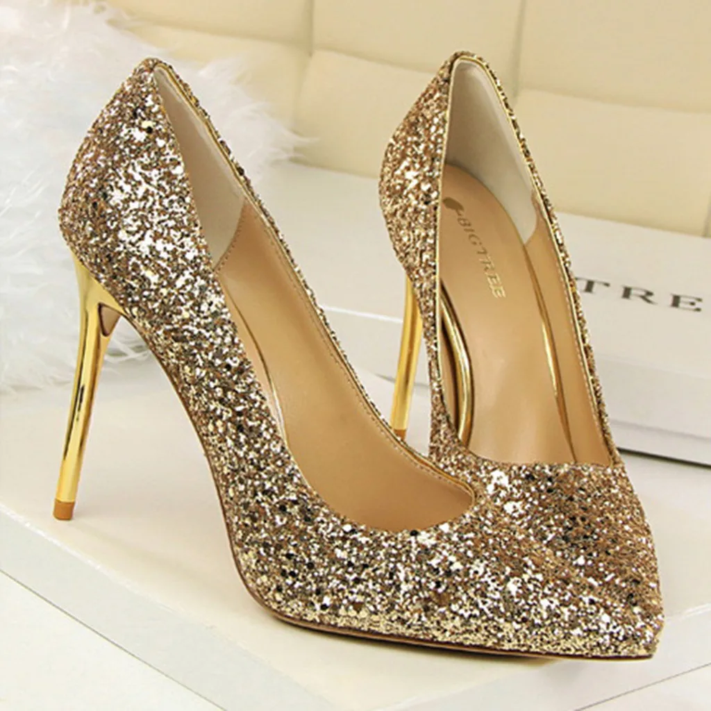 SAGACE/пикантные нарядные свадебные туфли на высоком тонком каблуке с украшением в