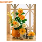 Набор для рисования по номерам на холсте, желтые цветы