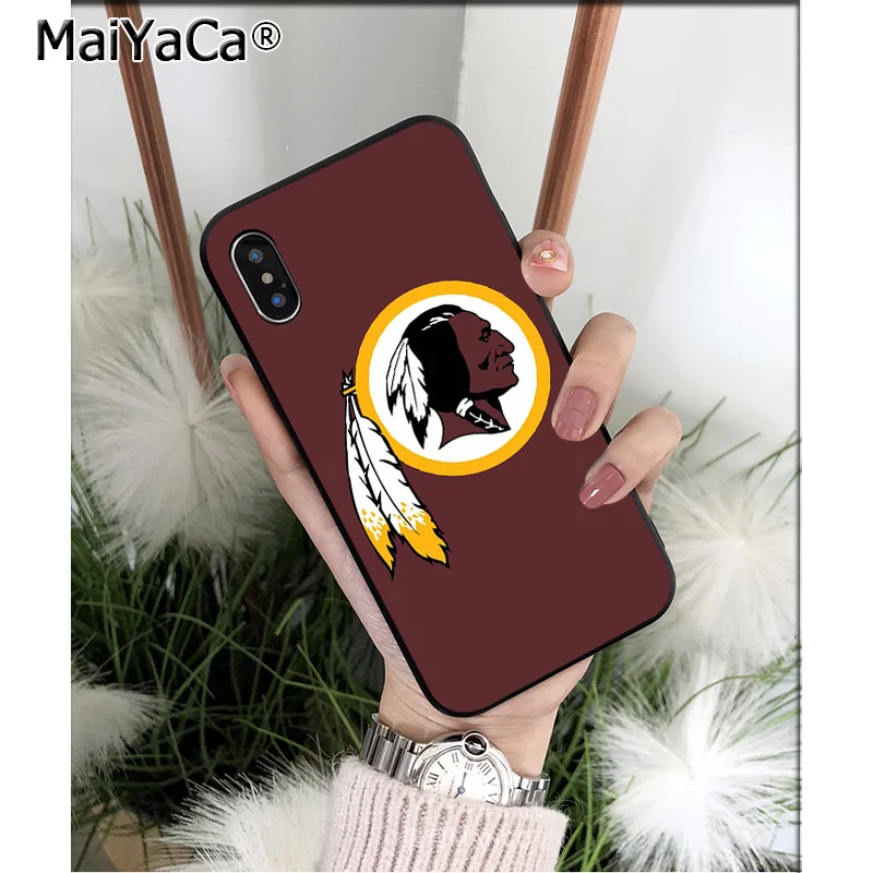 A7 MaiYaCa Вашингтон Редскинз ТПУ мягкий силиконовый черный чехол для телефона для Apple iPhone 8, 7, 6, 6S Plus, X XS Макс 5 5S SE XR крышка - Цвет: A7