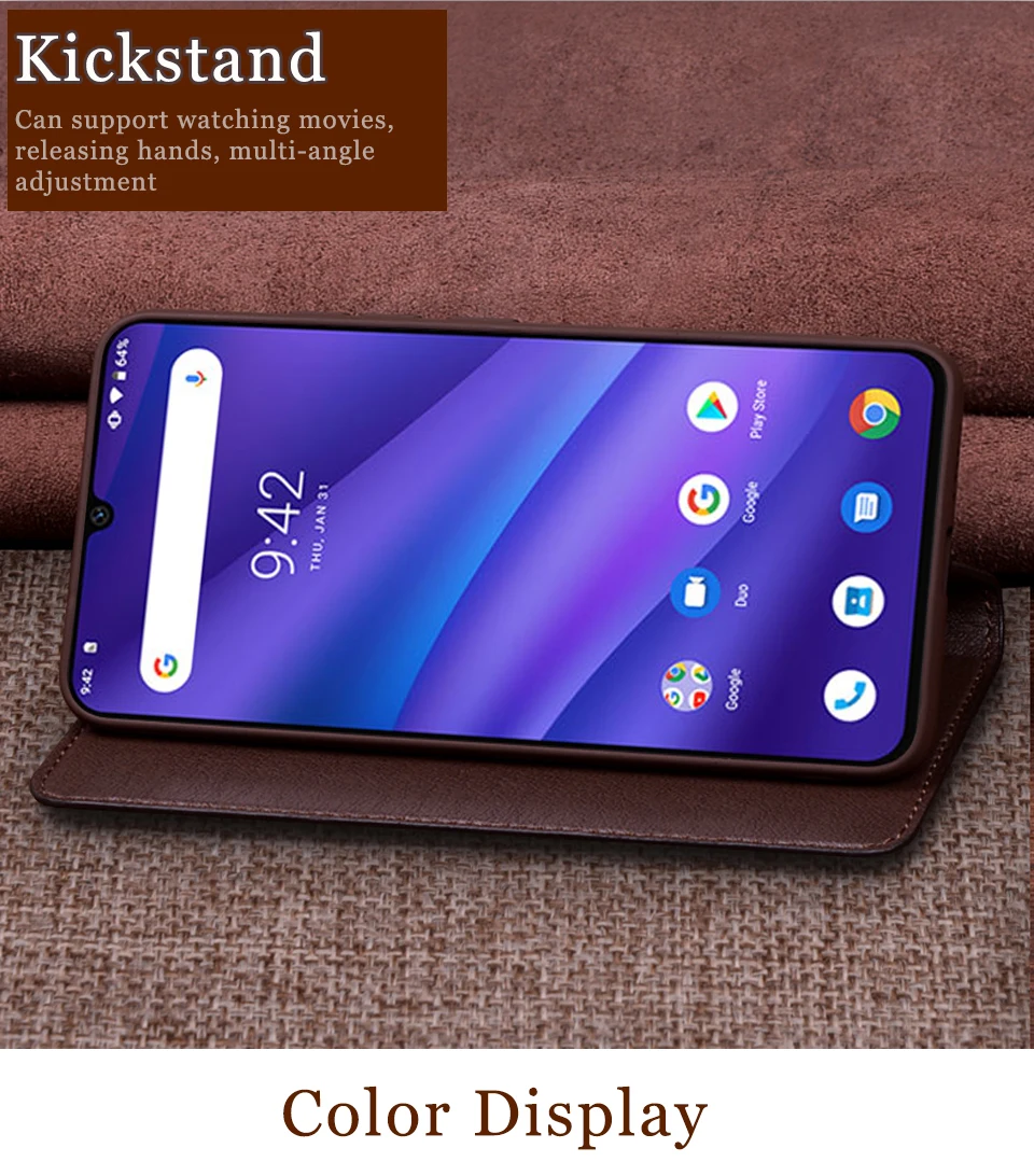 Чехол-книжка из натуральной кожи для UMIDIGI A5 PRO, Магнитный чехол для UMIDIGI A5 PRO, чехол s, кожаный чехол для телефона, чехол s Fundas
