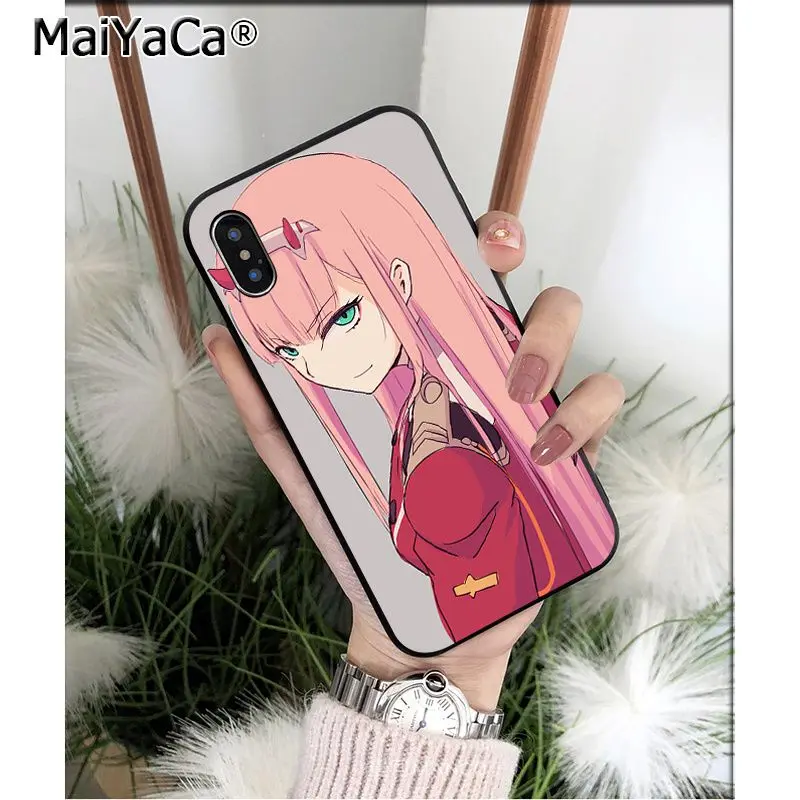 Мягкий чехол из ТПУ MaiYaCa darling in the franxx для iPhone X XS MAX 6 6s 7 7plus 8 8Plus 5 5S SE XR | Мобильные