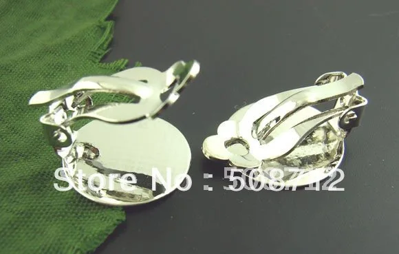 Free shipping!!! Silver plated Earring Clip Findings 20mm 18x10mm,Earrings base,earrings post