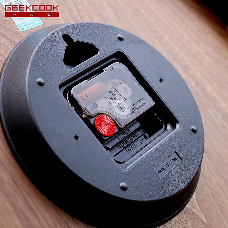 GeekCook 14 дюймов не отражающие деревянные Реверсивные настенные часы простые спальные тихие пасторальные кварцевые часы большие настенные часы для гостиной