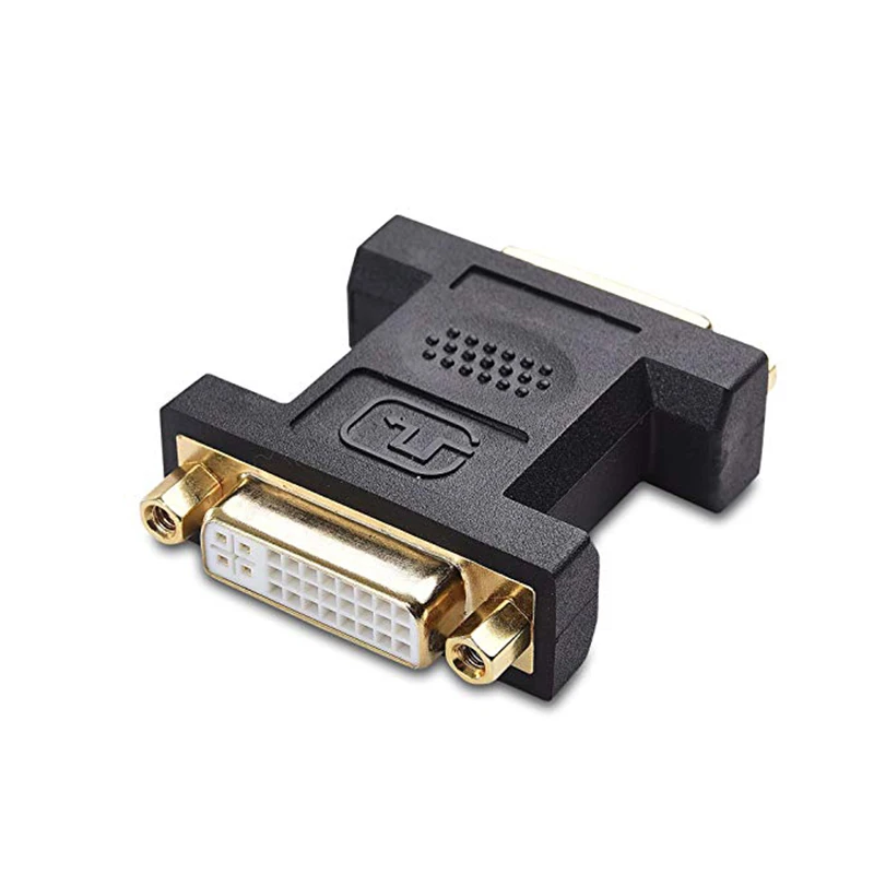 5 шт./лот DVI адаптер Женский конвертер позолоченный HDMI 24 + F-F разъем высокое