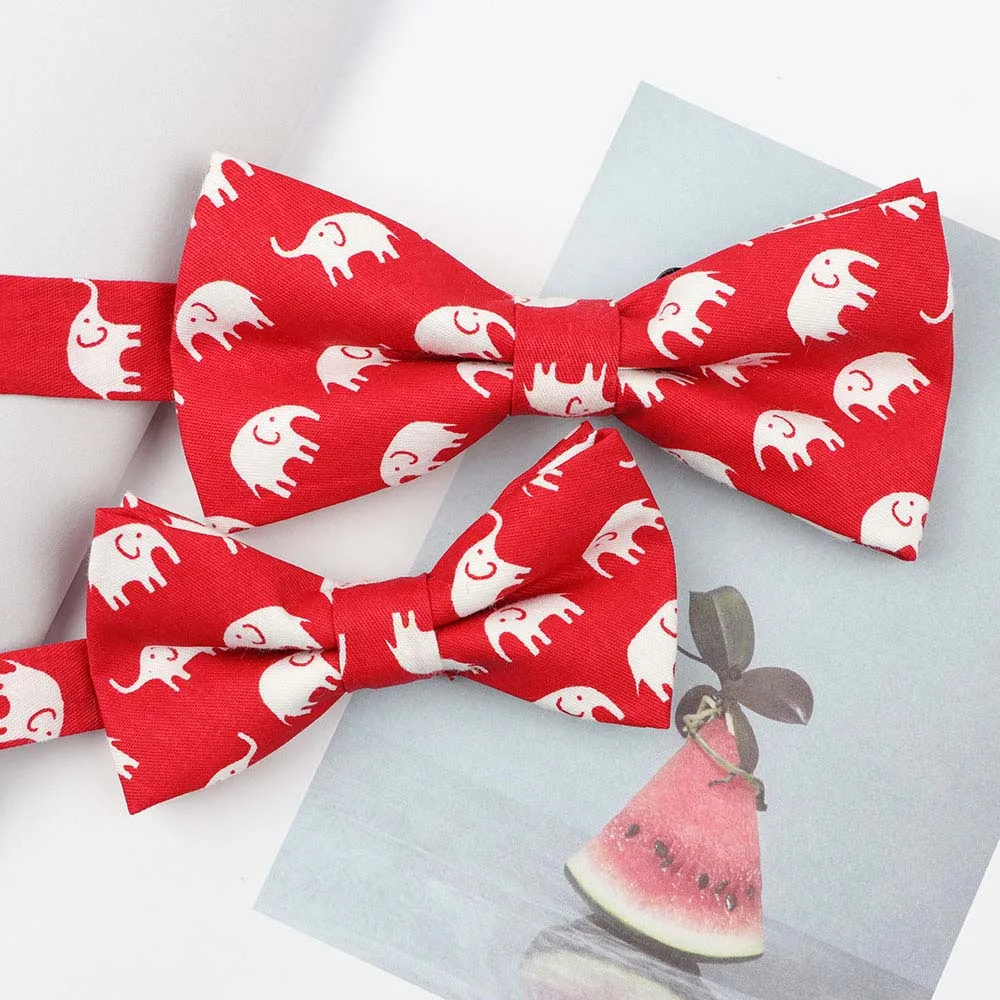 Set 19 Комплекты для родителей и детей с мультяшными фруктами и животными, галстук-бабочка с принтом, милые хлопковые детские аксессуары для домашних животных, мужские вечерние галстуки-бабочки на свадьбу - Цвет: Set 19