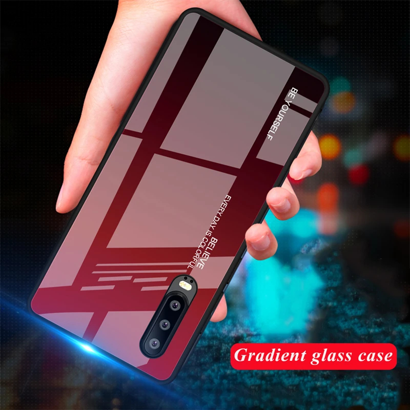 Модный чехол из закаленного стекла для телефона Huawei Y7 Pro Y9 2019 Y5 Y6 Prime 2018