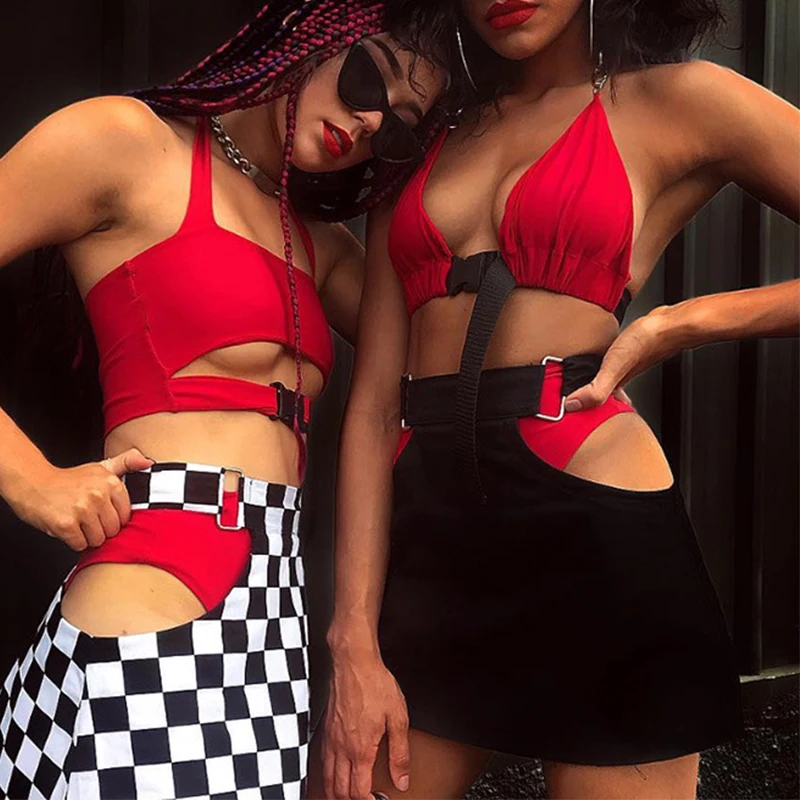 In X сексуальный бикини топ пряжка Бразильское 2019 змеиный принт купальник для