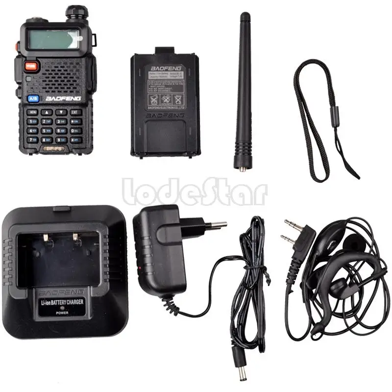 Оригинальная рация Baofeng UV F8 + Портативная двухполосная UHF и VHF UV5R 136-174MHz 400-520MHz 5W