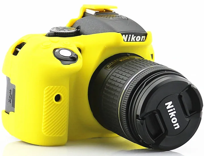 D5300 Yellow Камера силиконовый чехол Защитный чехол для Nikon Z7 Z6 D3400 D3500 D5300 D5500 D5600 D7100 D7200 D7500 D810 D810A D750 D850 DSLR - Цвет: D5300 Yellow