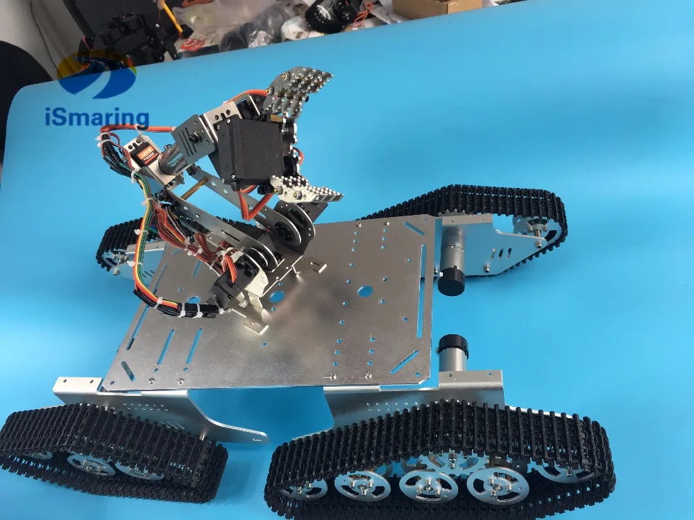 

Официальное Металлическое шасси iSmaring T900 4WD для роботизированного танка + Роботизированная рукоятка/искусственная кожа с захватом/захватом