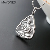 mayones retro thai silver jewelry wholesale s925 sterling silver pendant mantra buddha pendants men and women