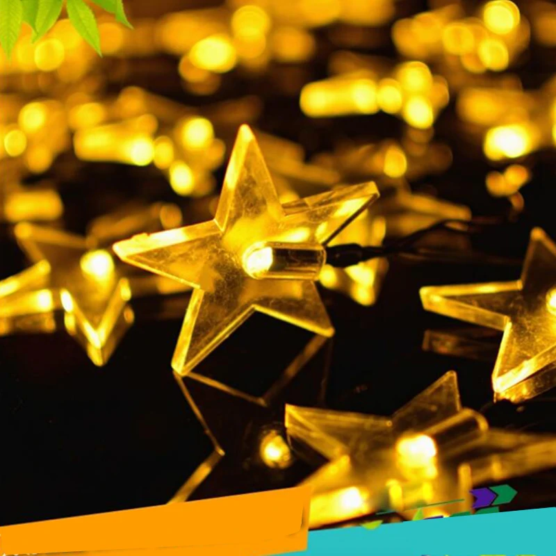

Garland Solar Powered 5M/20LED Star String Light LED Fairy Lamp Christmas Tree Light Solar Lights For Garden Decoration