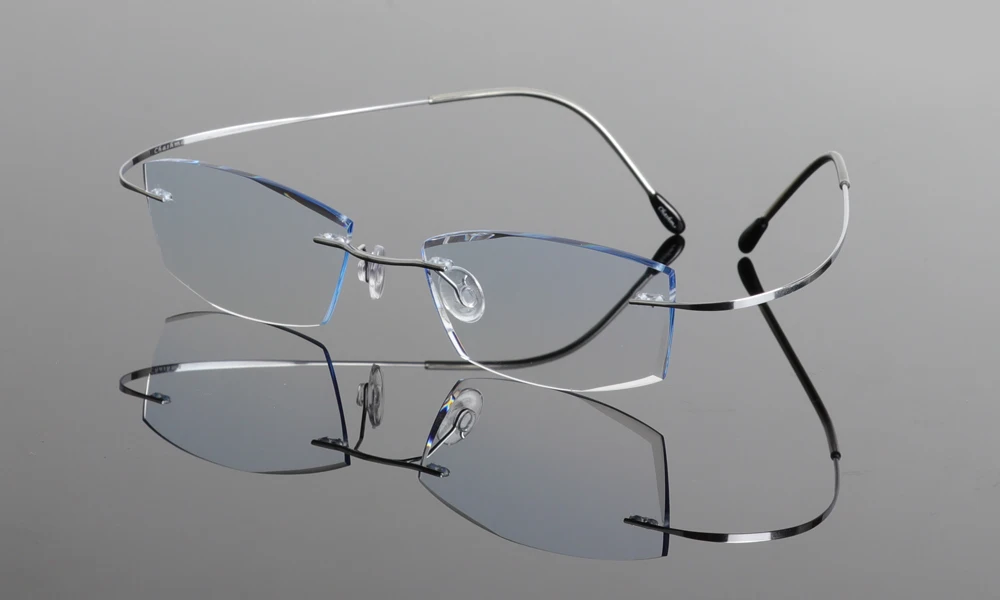 Чашма бренд B титана ультра легкий оттенок стекла мужские стильные очки Frame алмазов отделан цветные линзы мужские очки