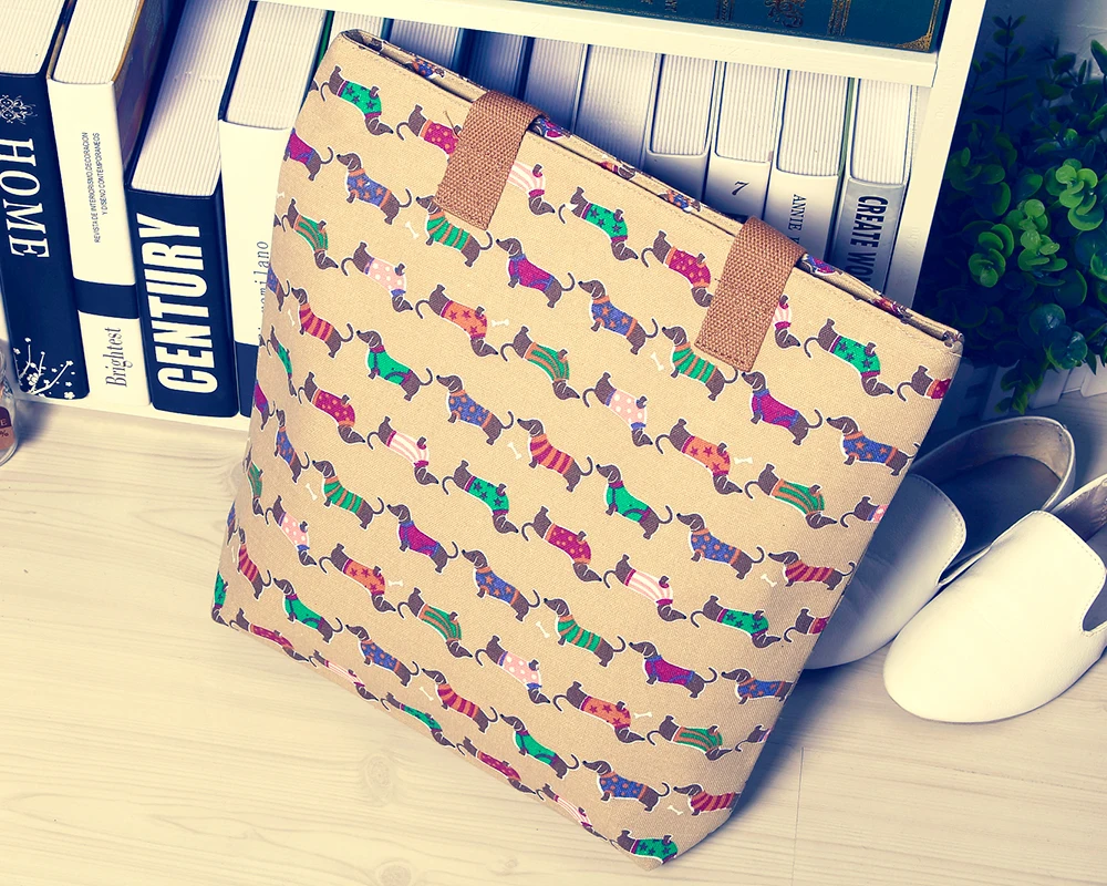 20% скидка 5 цветов такса Tote мультяшная Колбаса Собака сумка для животных Девушка