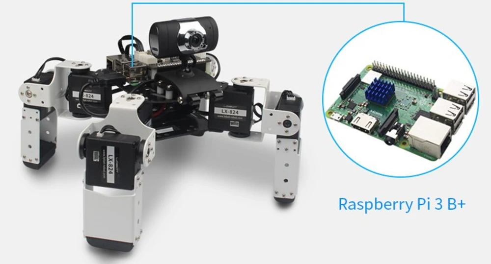 LOBOT Alienbot Raspberry Micro: бит программируемый ПК Стик контроль распознавания лица умный RC робот и камера 480P