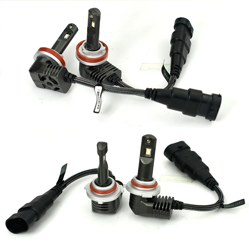 CNSUNNYLIGHT светодиодный H11 H8 H16 H7 9005 9006 9012 Altra мини тонкий светодиодный фонарь для автомобильных фар 6500K холодный белый+ 200% более яркие лампы, пара