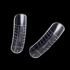 120 шт.лот накладные ногти прозрачный Французский полное покрытие акриловые ногти форма со шкалой Инструменты Накладные ногти дизайн ногтей типсы режим