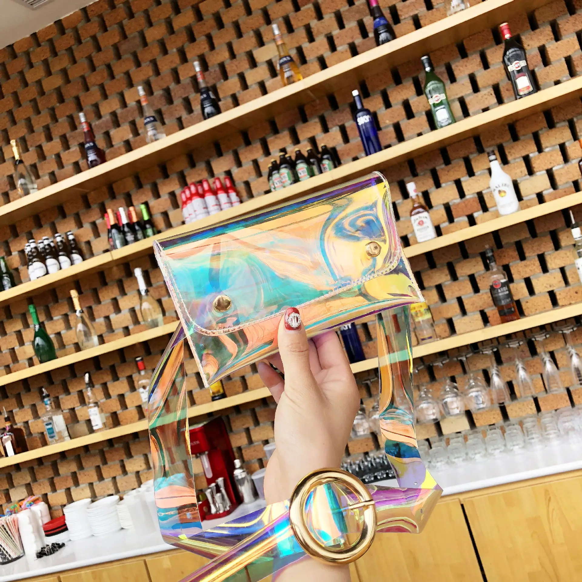 Прозрачные поясные сумки для женщин лазерный пояс ПВХ поясная сумка новинка 2019 |